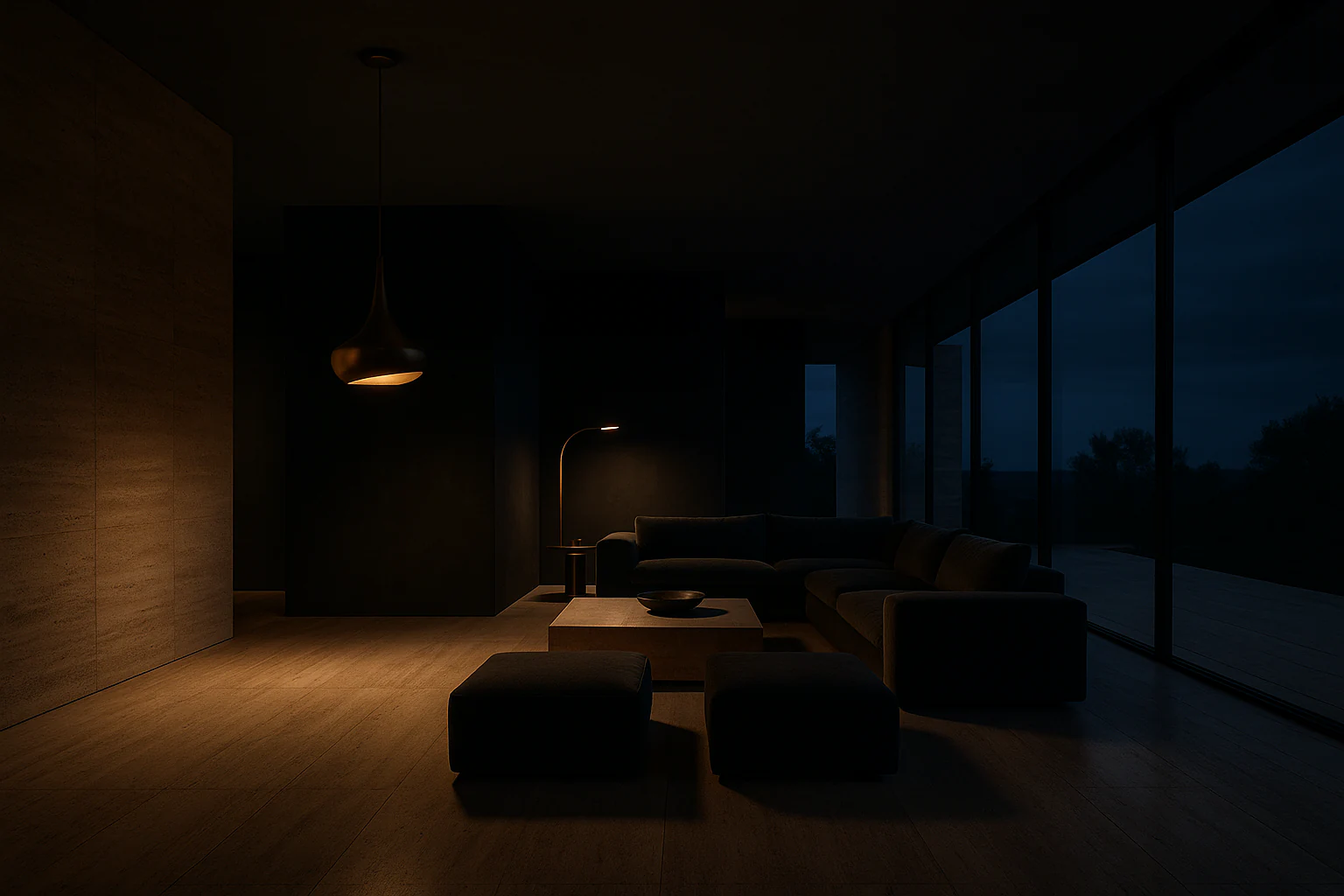 Cinematic luxury interior — NOX FORM